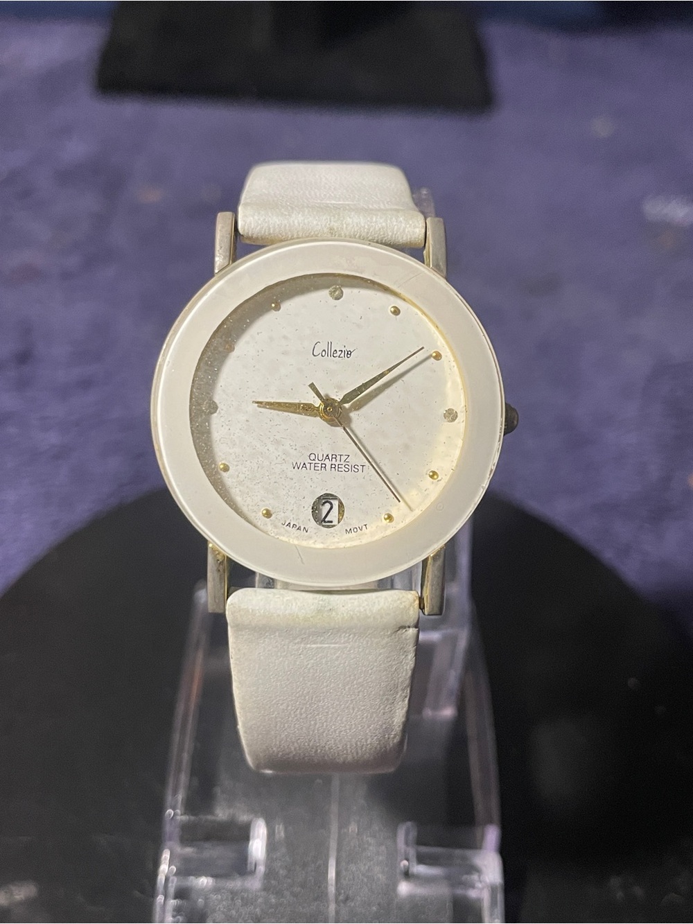 White Leather Quartz Watch - White